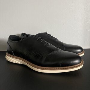 Perry Ellis Portfolio Bermuda Mens Black Oxford Casual Lace Shoes Size US 11.5